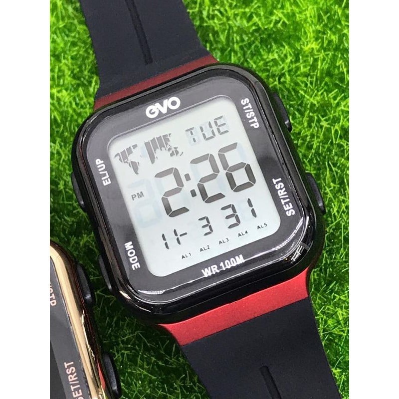 EVO Unisex Stylish Digital Watch With Alarm (1 Year Warranty) Original EVO-145-1A4